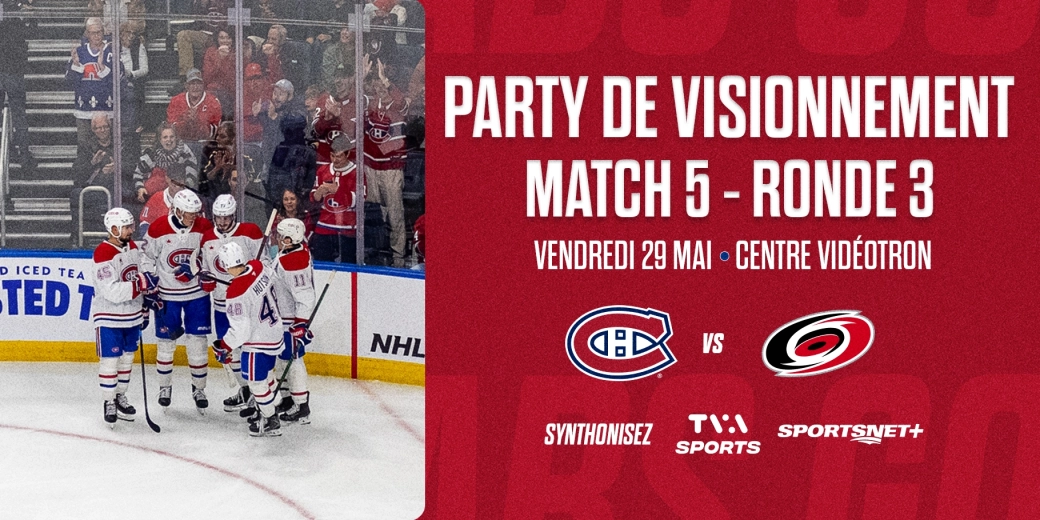 CV Party de visionnement Canadiens VS Hurricanes match5 1820x910