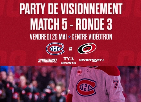 CV Party de visionnement Canadiens VS Hurricanes match5 800x580